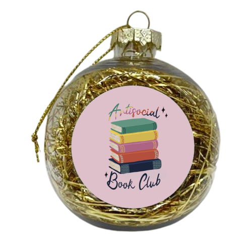 Antisocial Book Club - xmas bauble by Giddy Kipper