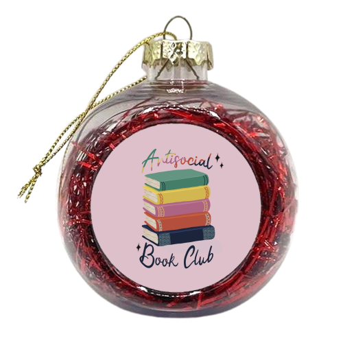 Antisocial Book Club - xmas bauble by Giddy Kipper