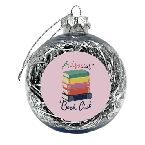Antisocial Book Club - xmas bauble by Giddy Kipper