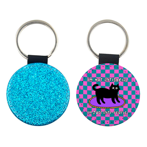 Antisocial Cat - keyring by The Paper Tail