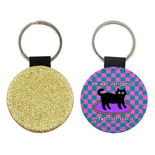 Antisocial Cat - keyring by The Paper Tail