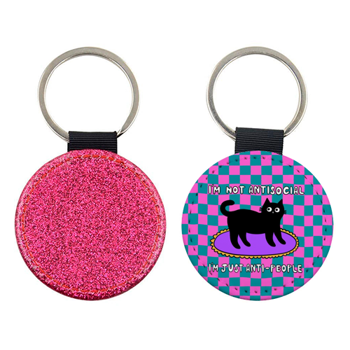 Antisocial Cat - keyring by The Paper Tail