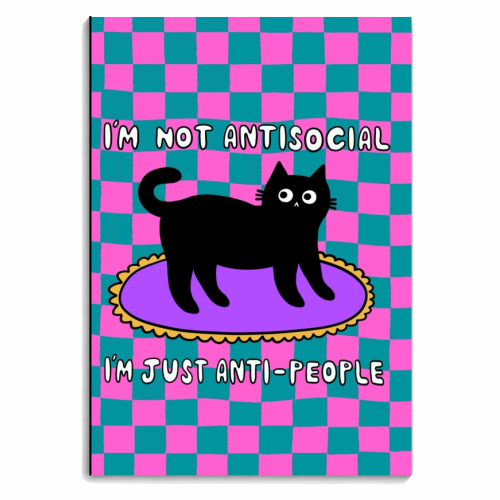 Antisocial Cat - personalised A4, A5, A6 notebook by The Paper Tail