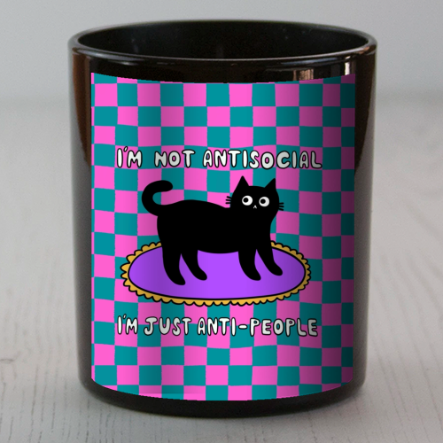Antisocial Cat - scented candle by The Paper Tail