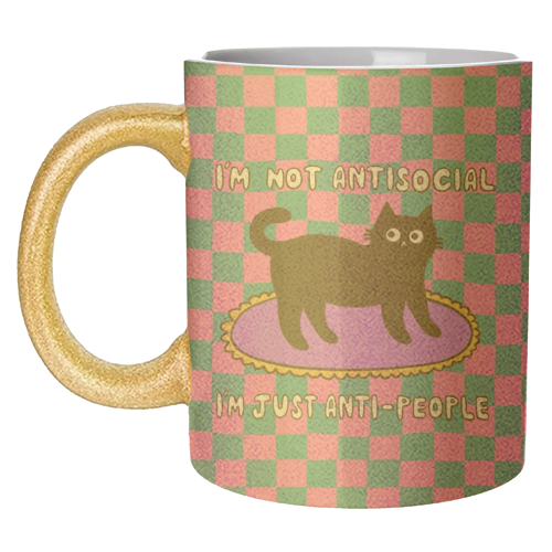 Antisocial Cat - unique mug by The Paper Tail