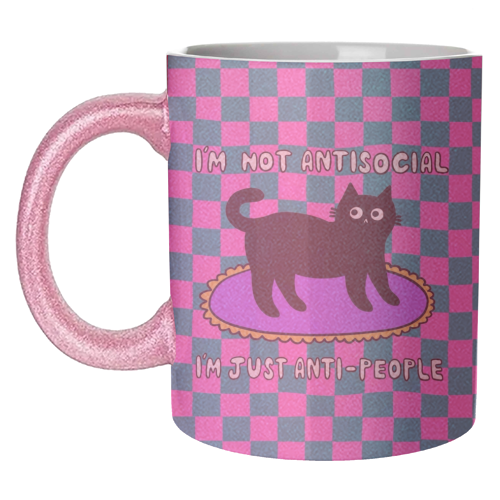 Antisocial Cat - unique mug by The Paper Tail