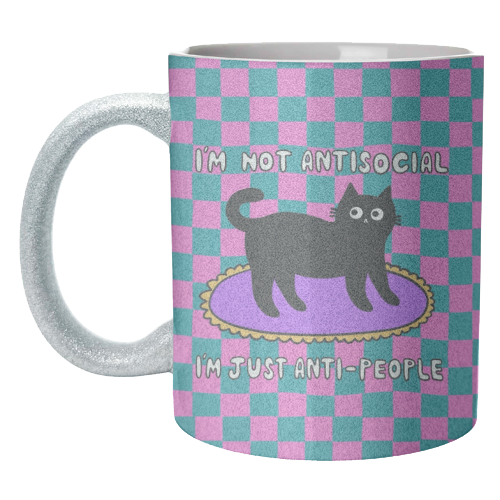 Antisocial Cat - unique mug by The Paper Tail