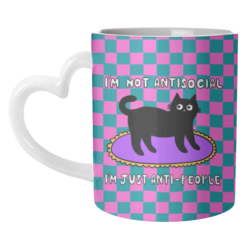 Antisocial Cat - unique mug by The Paper Tail
