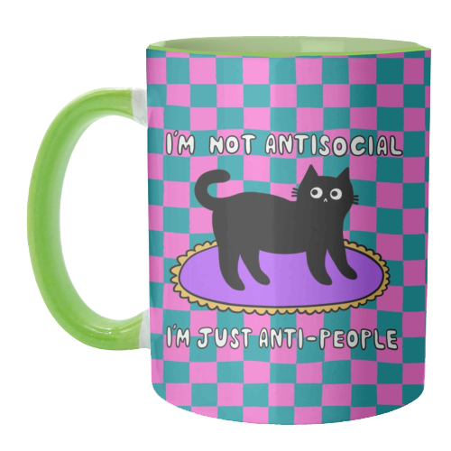 Antisocial Cat - unique mug by The Paper Tail