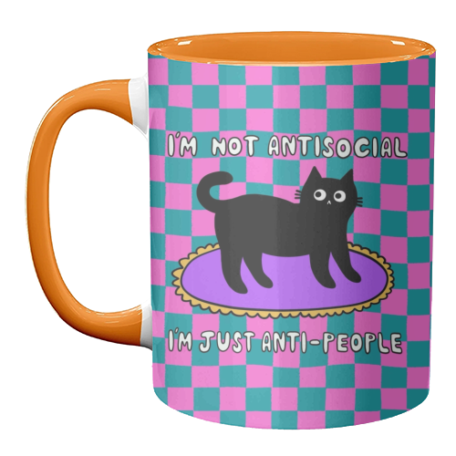 Antisocial Cat - unique mug by The Paper Tail