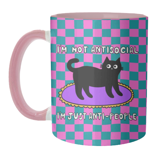 Antisocial Cat - unique mug by The Paper Tail
