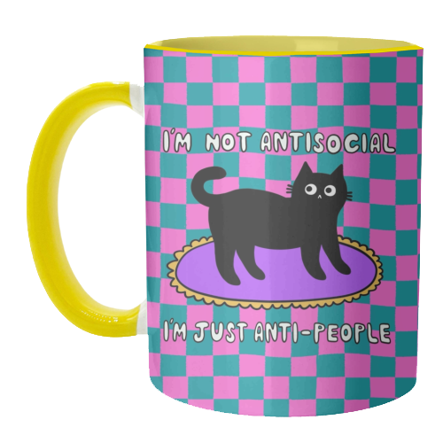 Antisocial Cat - unique mug by The Paper Tail