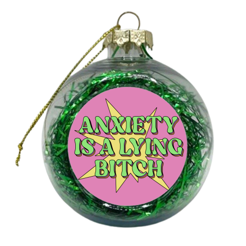 Anxiety - xmas bauble by Pink and Pip