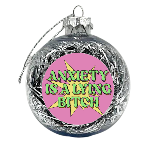 Anxiety - xmas bauble by Pink and Pip