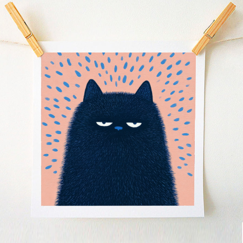 "Anyway" cat - A1 - A4 art print by DejaReve