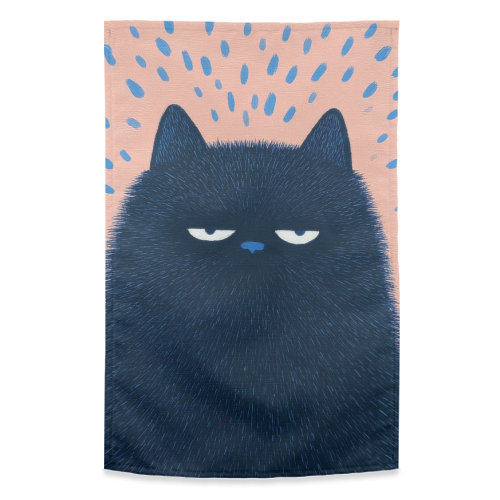 "Anyway" cat - funny tea towel by DejaReve