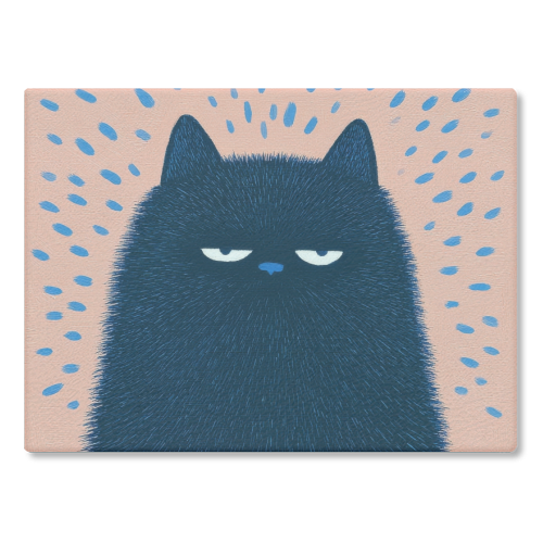 "Anyway" cat - glass chopping board by DejaReve