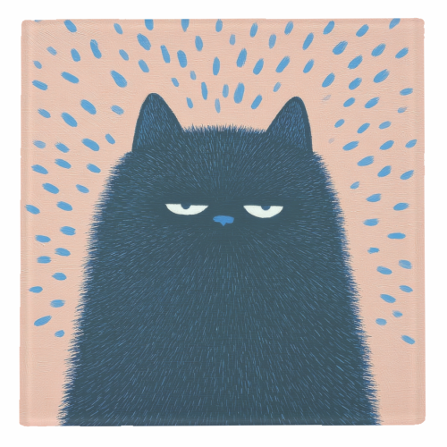 "Anyway" cat - personalised beer coaster by DejaReve