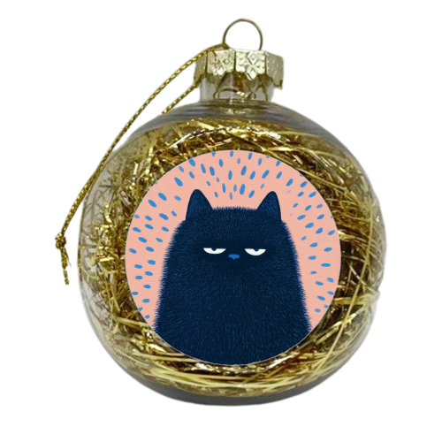 "Anyway" cat - xmas bauble by DejaReve