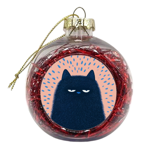"Anyway" cat - xmas bauble by DejaReve