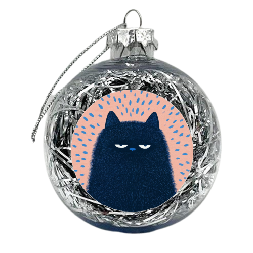 "Anyway" cat - xmas bauble by DejaReve