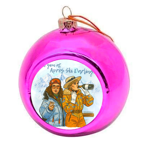 Après Ski Darling! - colourful christmas bauble by Ms Doodle