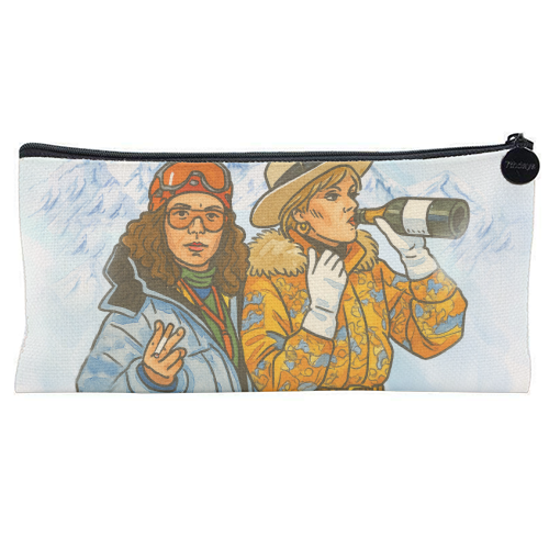 Après Ski Darling! - flat pencil case by Ms Doodle