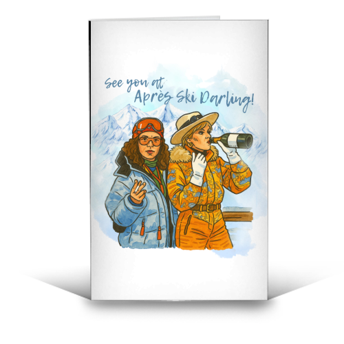 Après Ski Darling! - funny greeting card by Ms Doodle