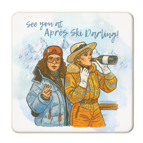 Après Ski Darling! - personalised beer coaster by Ms Doodle