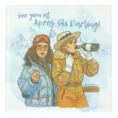 Après Ski Darling! - personalised beer coaster by Ms Doodle