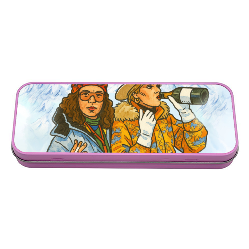 Après Ski Darling! - tin pencil case by Ms Doodle