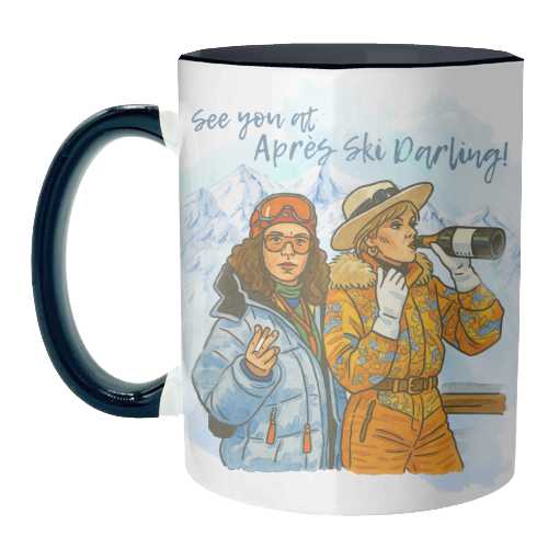 Après Ski Darling! - unique mug by Ms Doodle
