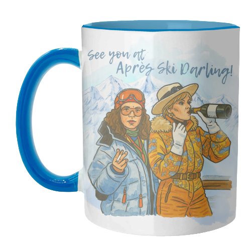 Après Ski Darling! - unique mug by Ms Doodle