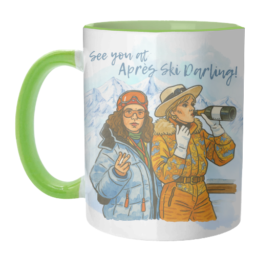 Après Ski Darling! - unique mug by Ms Doodle