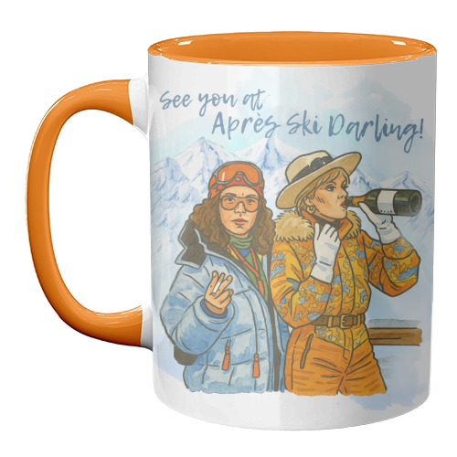 Après Ski Darling! - unique mug by Ms Doodle
