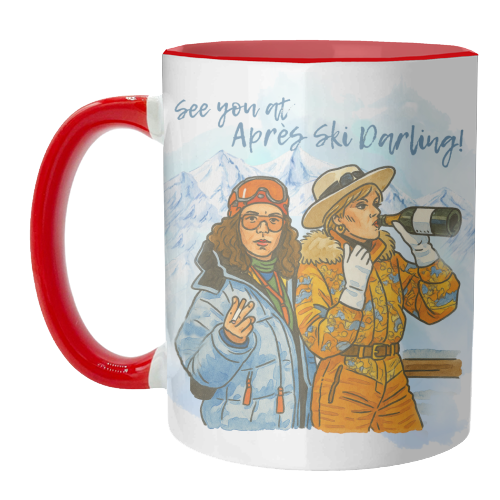 Après Ski Darling! - unique mug by Ms Doodle