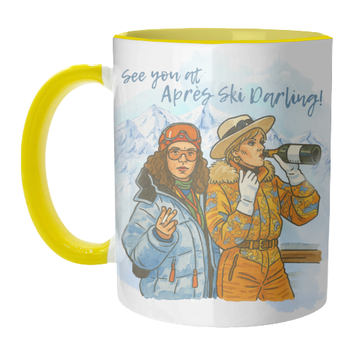 Après Ski Darling! - unique mug by Ms Doodle