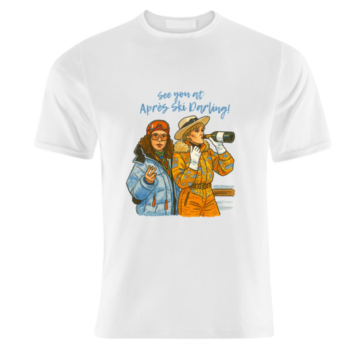 Après Ski Darling! - unique t shirt by Ms Doodle