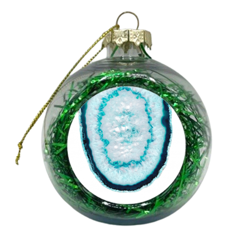 Aquamarine Agate #1 #gem #decor #art - xmas bauble by Anita Bella Jantz