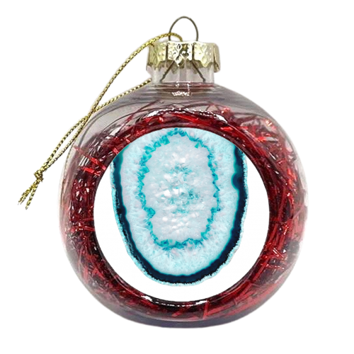Aquamarine Agate #1 #gem #decor #art - xmas bauble by Anita Bella Jantz
