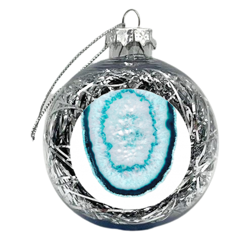 Aquamarine Agate #1 #gem #decor #art - xmas bauble by Anita Bella Jantz