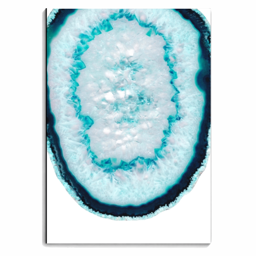 Aquamarine Agate #1 #gem #decor #art - personalised A4, A5, A6 notebook by Anita Bella Jantz
