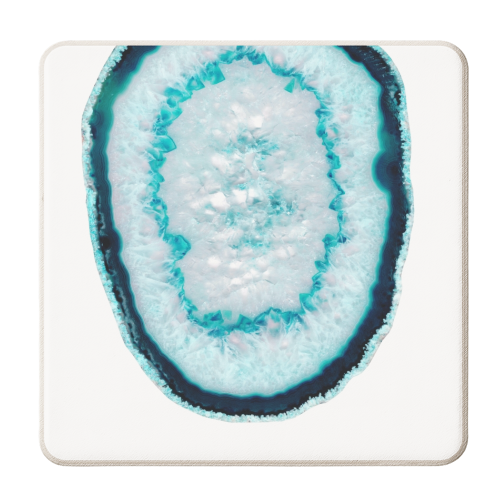 Aquamarine Agate #1 #gem #decor #art - personalised beer coaster by Anita Bella Jantz