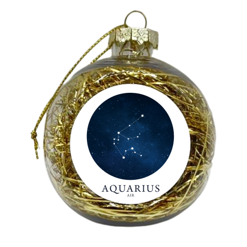 AQUARIUS - xmas bauble by Paper Deep Design