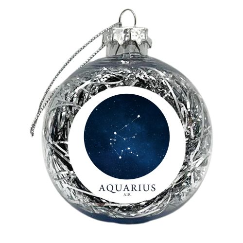 AQUARIUS - xmas bauble by Paper Deep Design