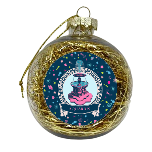Aquarius - xmas bauble by Wallace Elizabeth