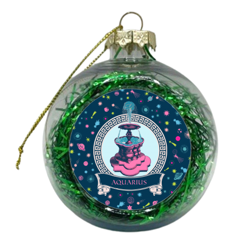 Aquarius - xmas bauble by Wallace Elizabeth