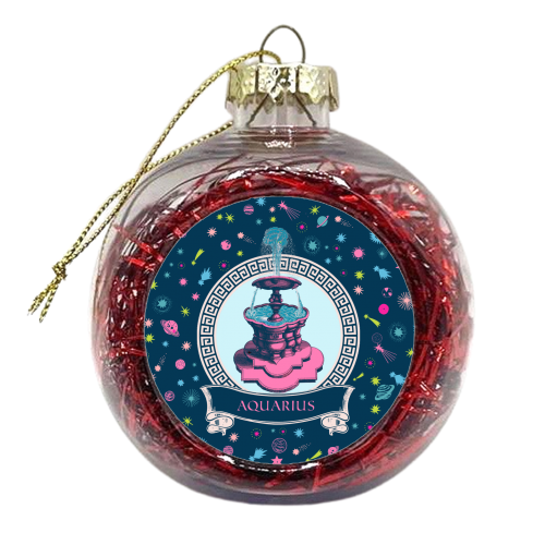 Aquarius - xmas bauble by Wallace Elizabeth