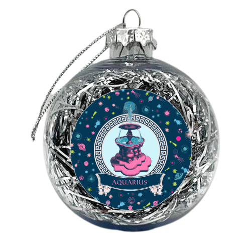 Aquarius - xmas bauble by Wallace Elizabeth