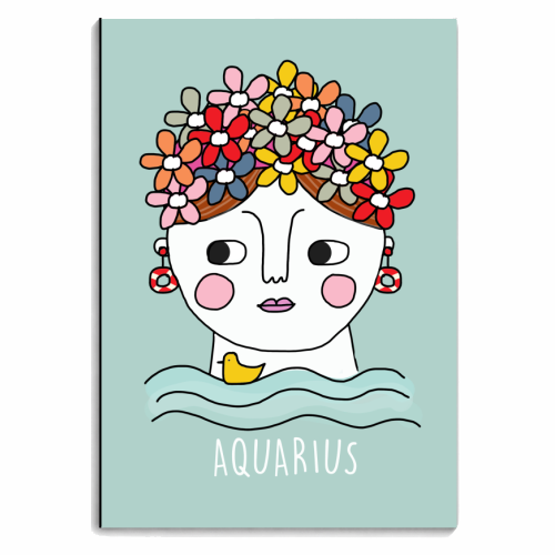 Aquarius Girl - personalised A4, A5, A6 notebook by Nichola Cowdery